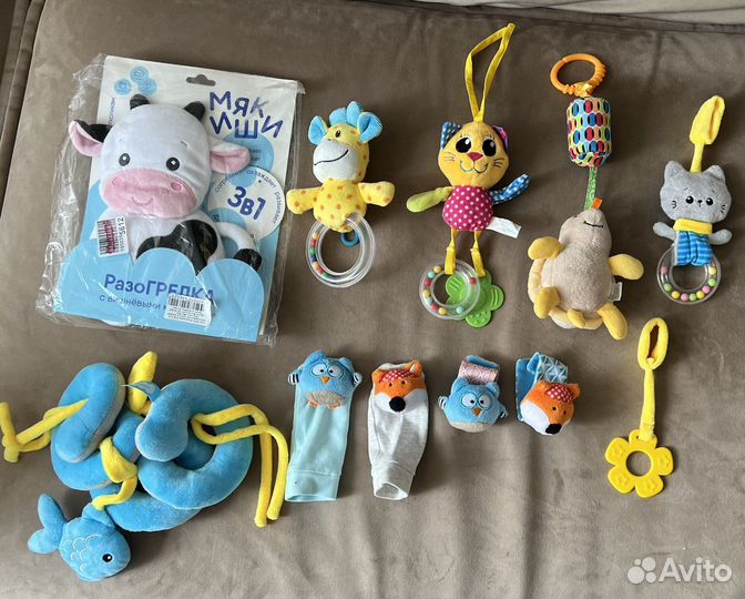 Развивающие брендовые игрушки пакетом 0 3 6 мес