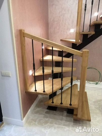 Лестница на второй этаж изготовление и установка