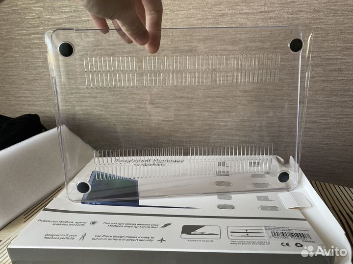 Прозрачный кейс бампер для macbook air 13