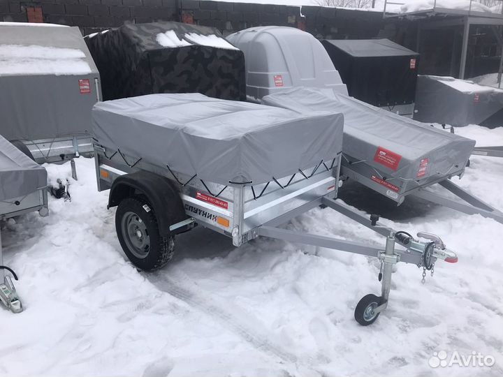 Бортовой прицеп 1,7х1,2 с тентом 0,6м