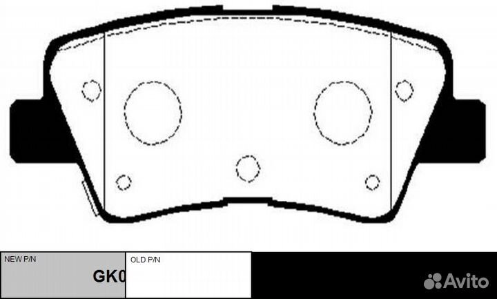 GK0499 Колодки тормозные дисковые зад