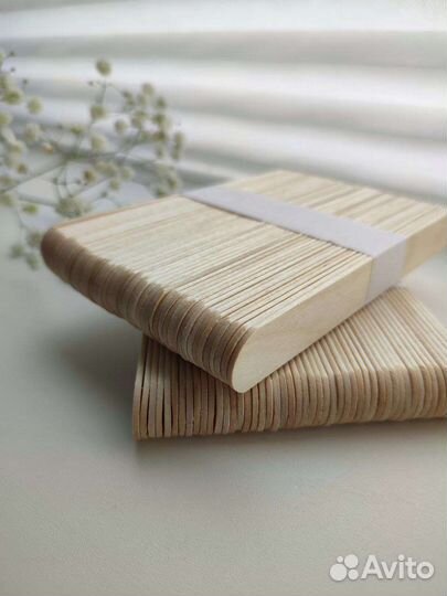 Шпатели косметические деревянные 100 шт