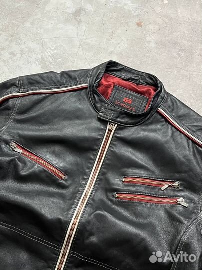Винтажная кожаная куртка Diesel Мото винтаж 90 х