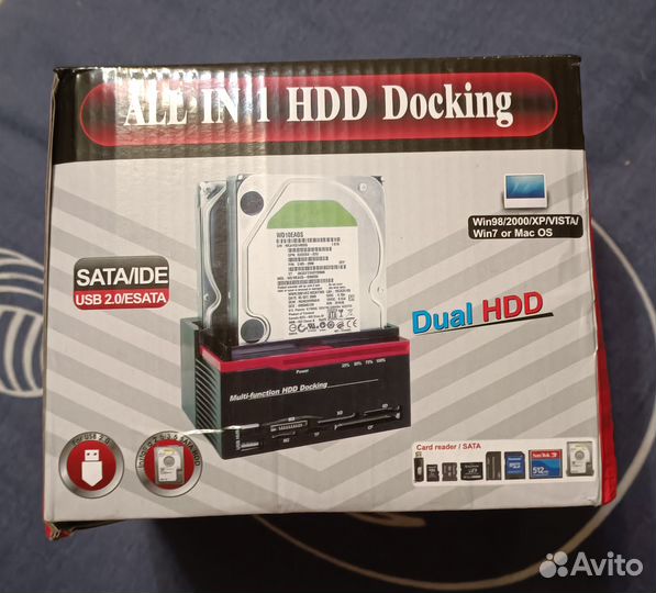 Док-станция для внешних жестких дисков USB 2.0
