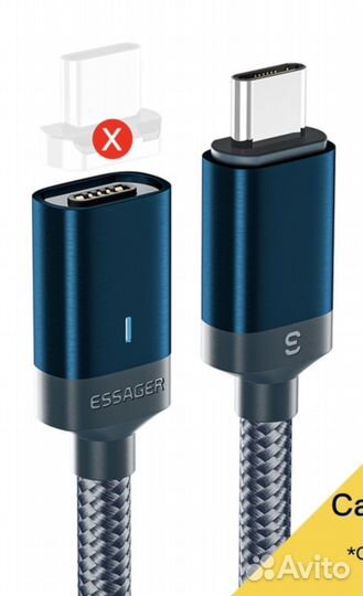 Кабель зарядный Essager магнитный USB C на Туре С