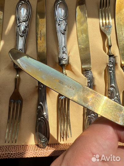 Винтажный solingen серебро 800 пр