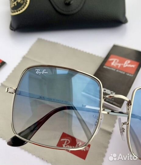 Очки ray ban square голубые