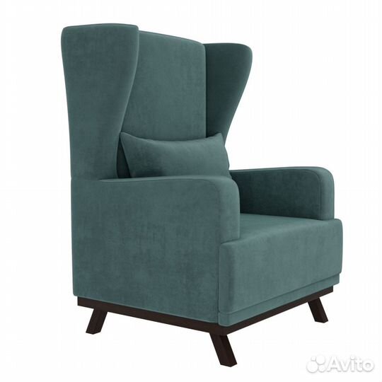 Мягкое кресло Джон, велюр зеленый