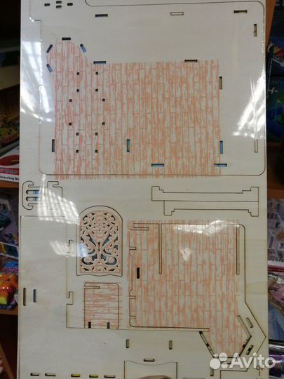 Конструктор деревянный 175 деталей