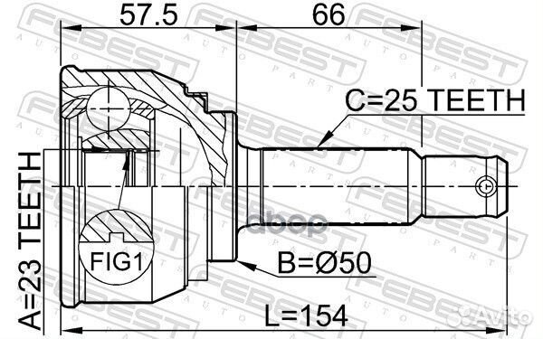 ШРУС наружний 0410-011 Febest
