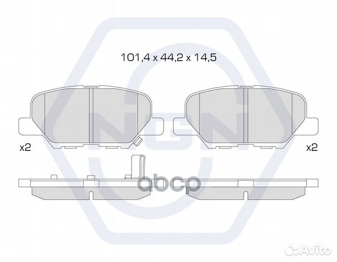 Колодки тормозные дисковые керамические зад