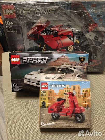 Lego 42107 Ducati 40517 vespa 76908 lamborghini