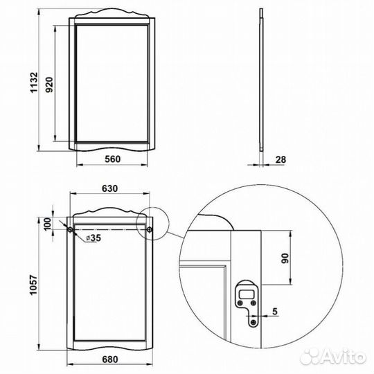 Мебель для ванной Migliore Bella 73 см Oliva