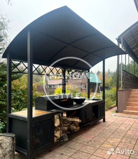 Мангал с крышей