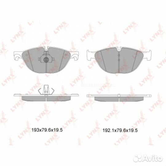 Lynxauto BD-1431 Колодки тормозные дисковые перед