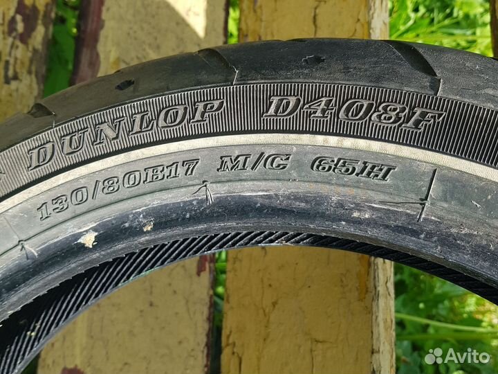 2 мотошины Dunlop 130/80/17 и 180/65/16