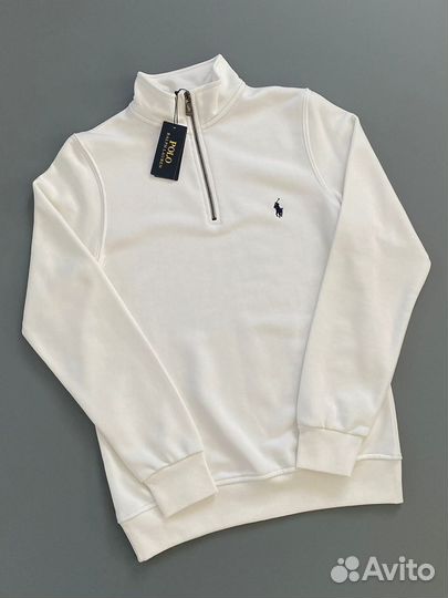 Свитшот полузамок polo ralph lauren белый