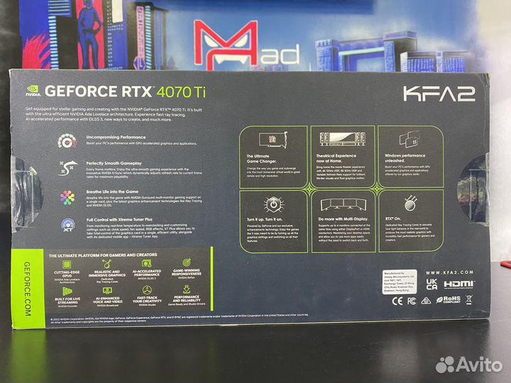 Видеокарта KFA2 GeForce RTX 4070 Ti ST 1-Click OC