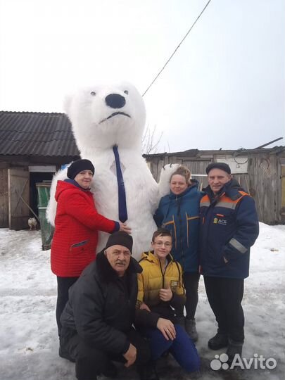 Белый мишка,ростовая кукла,медведь на праздник