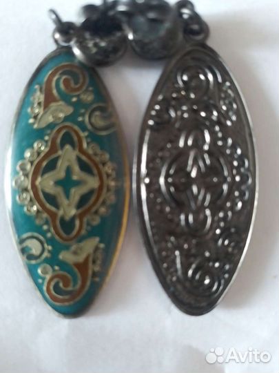 Серьги Clara Bijoux. Эмаль
