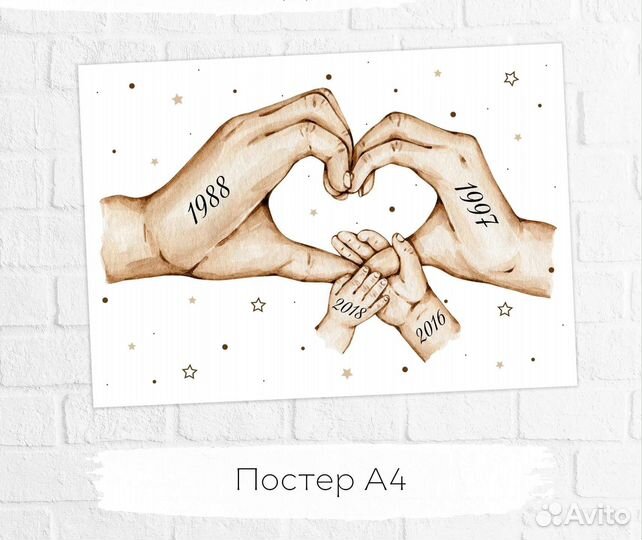 Семейный постер А4