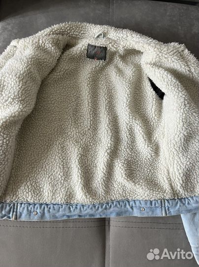 Куртка джинсовая Xs бомбер искусственным мехом