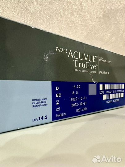 Контактные линзы Acuvue TruEye 1 Day 180 шт