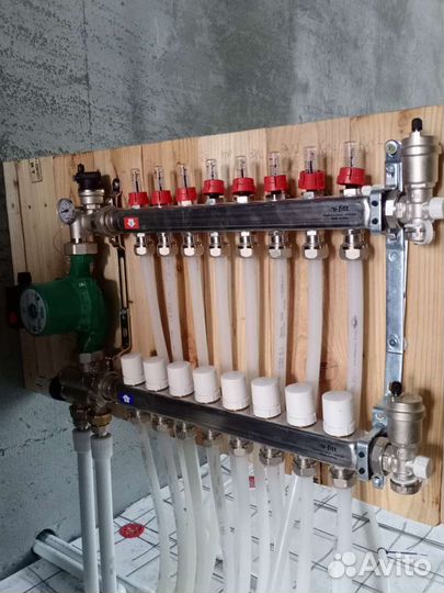 Укладка тёплых полов, отопление, сантех. работы