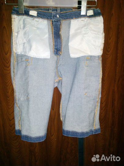 Бриджи джинсовые