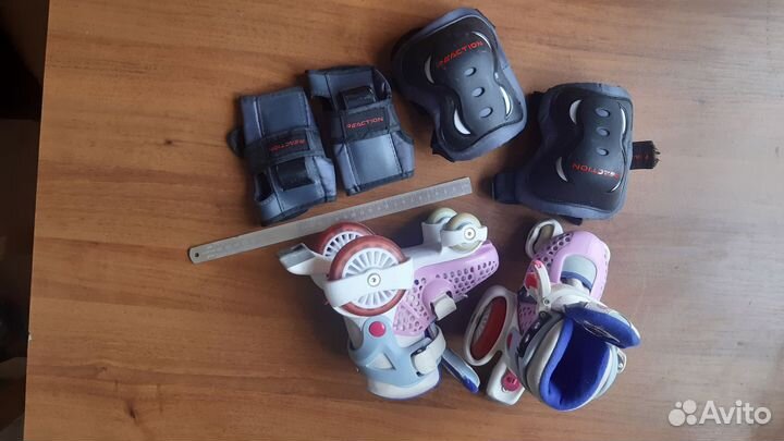 Роликовые коньки детские с защитой
