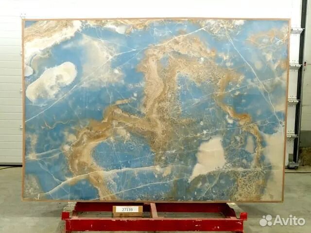 Оникс onyx blue extra, Слэб 20 мм