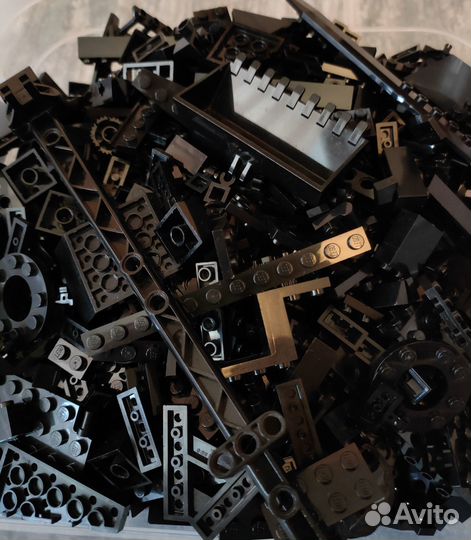 Lego черные детали 1.3 кг