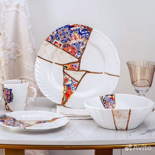 Посуда в стиле Seletti Kintsugi Селетти Кинцуги