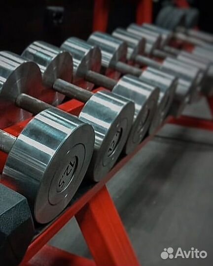 Гантельный ряд, гантели 280кг. В наличии и др.вес