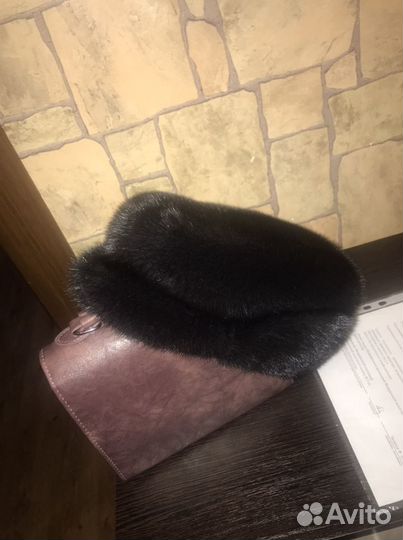 Шапка норковая мужская бу 58-60 разм