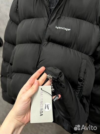 Пуховик мужской balenciaga black зимний