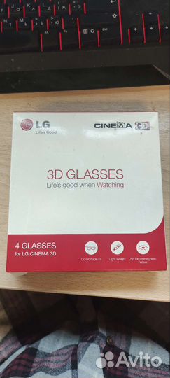 Зd очки LG cinema glasses комплект 4шт