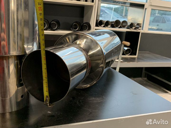 Огромная бочка глушителя с насадкой под флейту