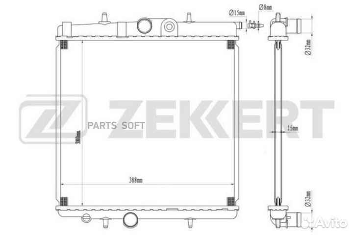 Радиатор охлаждения двигателя Peugeot 206 98