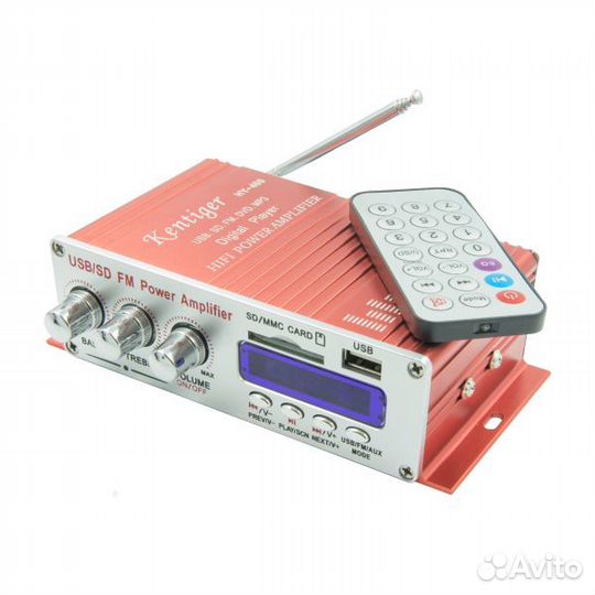 Усилитель мощности звука стерео 2*20 Вт FM USB SD