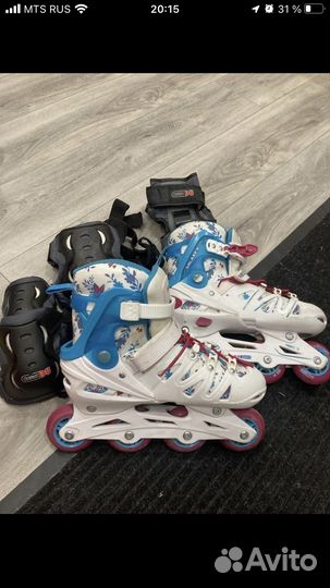 Роликовые коньки детские с защитой