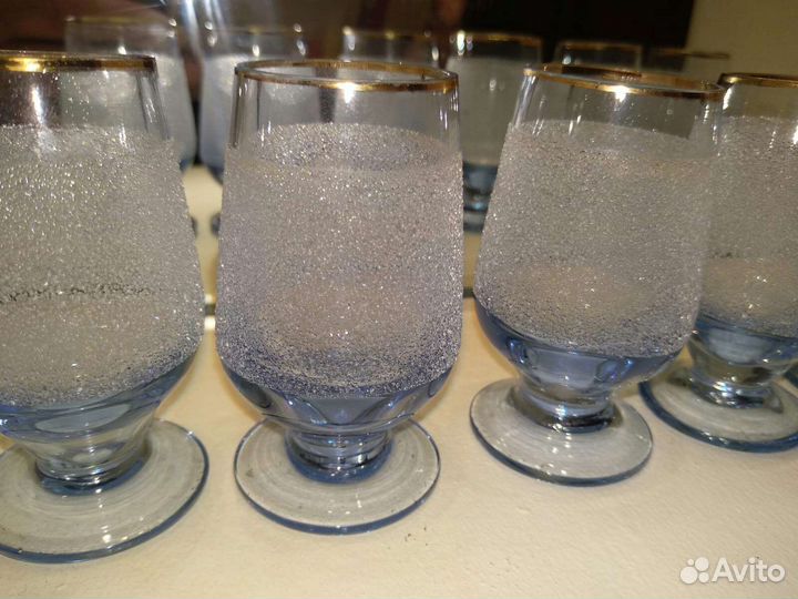 Рюмки цветное стекло Богемия СССР