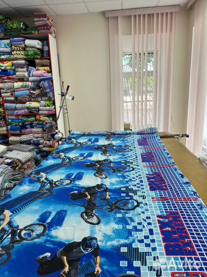 10 отрезов по 11 метров Бязь Ткань