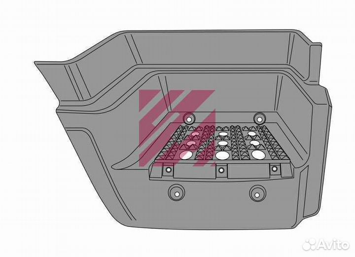 Корпус подножки правый Iveco Trakker