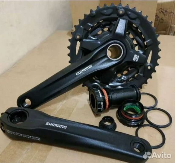 Шатуны shimano + каретка mwave