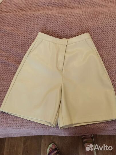 Шорты экокожа