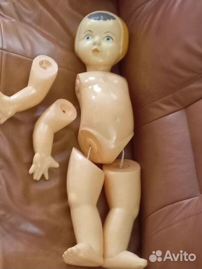 Кукла пупс целлулоид СССР пловчиха. Большая