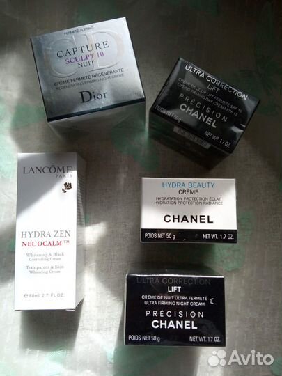 Крем и пилинг Chanel, dior, lancome