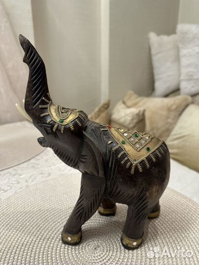 Слон статуэтка дерево 26 см