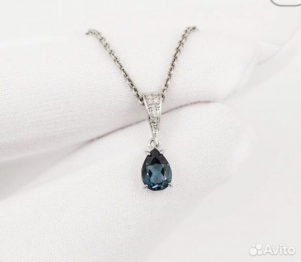 Подвеска с сапфиром и брильянты